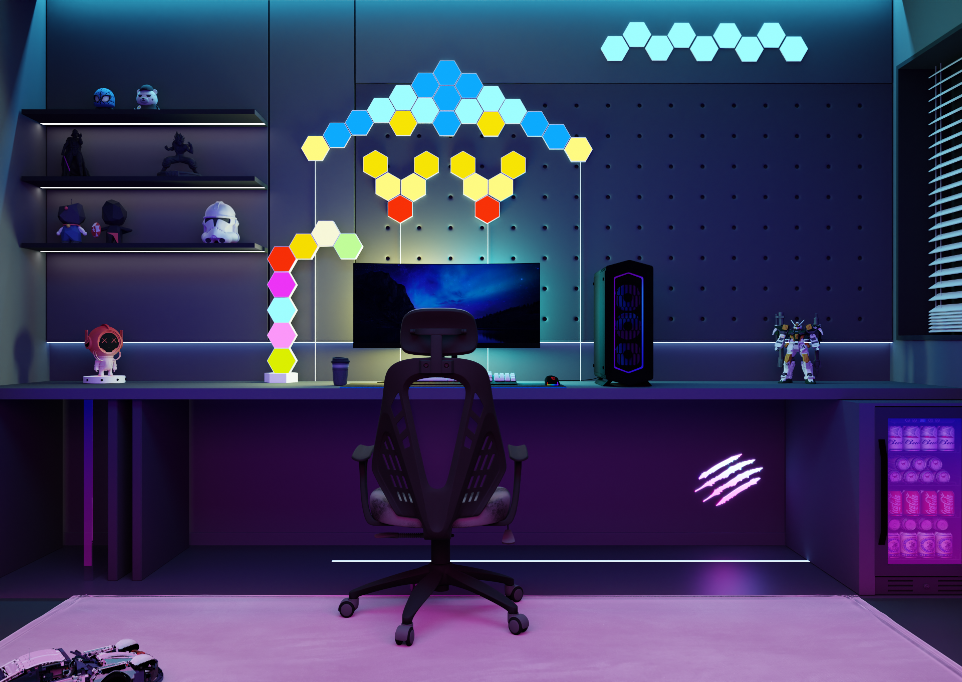 6 Pack Smart LED Light Panels Hexagon